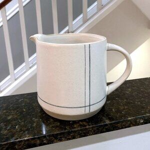 Hearth and & Hand Magnolia Engineered Blue Stripe Pitcher NEW 2021 Original